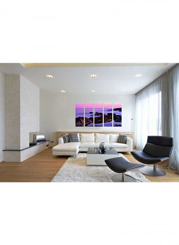5-Piece Framed Canvas Wall Art Painting Multicolour 63x32inch