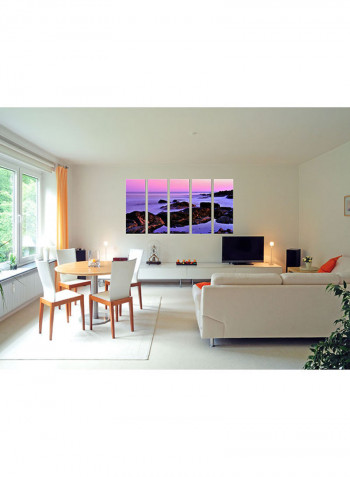 5-Piece Framed Canvas Wall Art Painting Multicolour 63x32inch