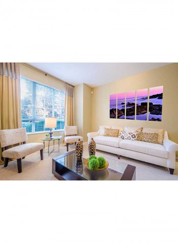 5-Piece Framed Canvas Wall Art Painting Multicolour 63x32inch