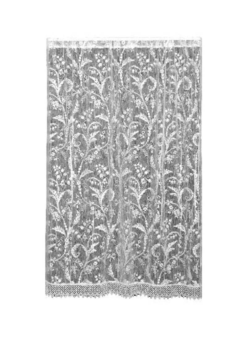 Polyester Drop Panel with Trim Ivory 45x95inch