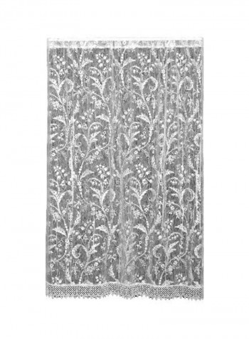 Polyester Drop Panel with Trim Ivory 45x95inch
