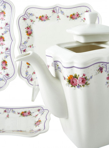 Breakfast 42 Piece Square Dinner Set Multicolour