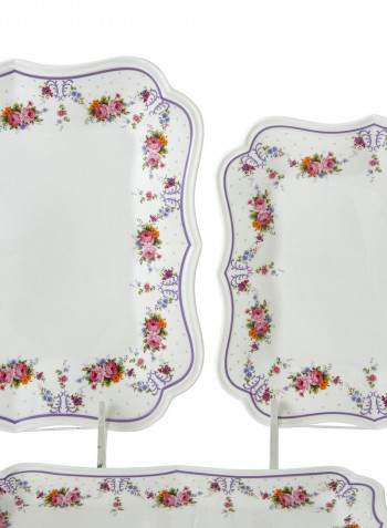 Breakfast 42 Piece Square Dinner Set Multicolour