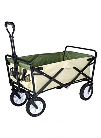 Folding Shopping Cart Trolley Beige 77*52*22cm