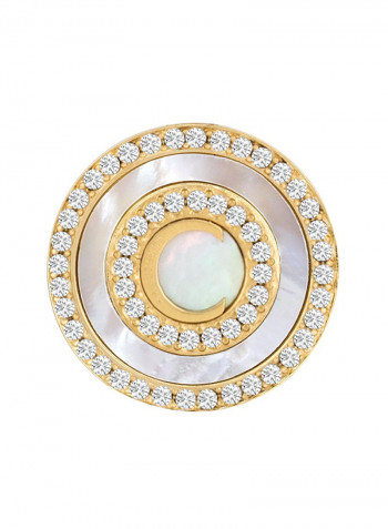 Gold Plated Stainless Steel With Swarovski Earrings