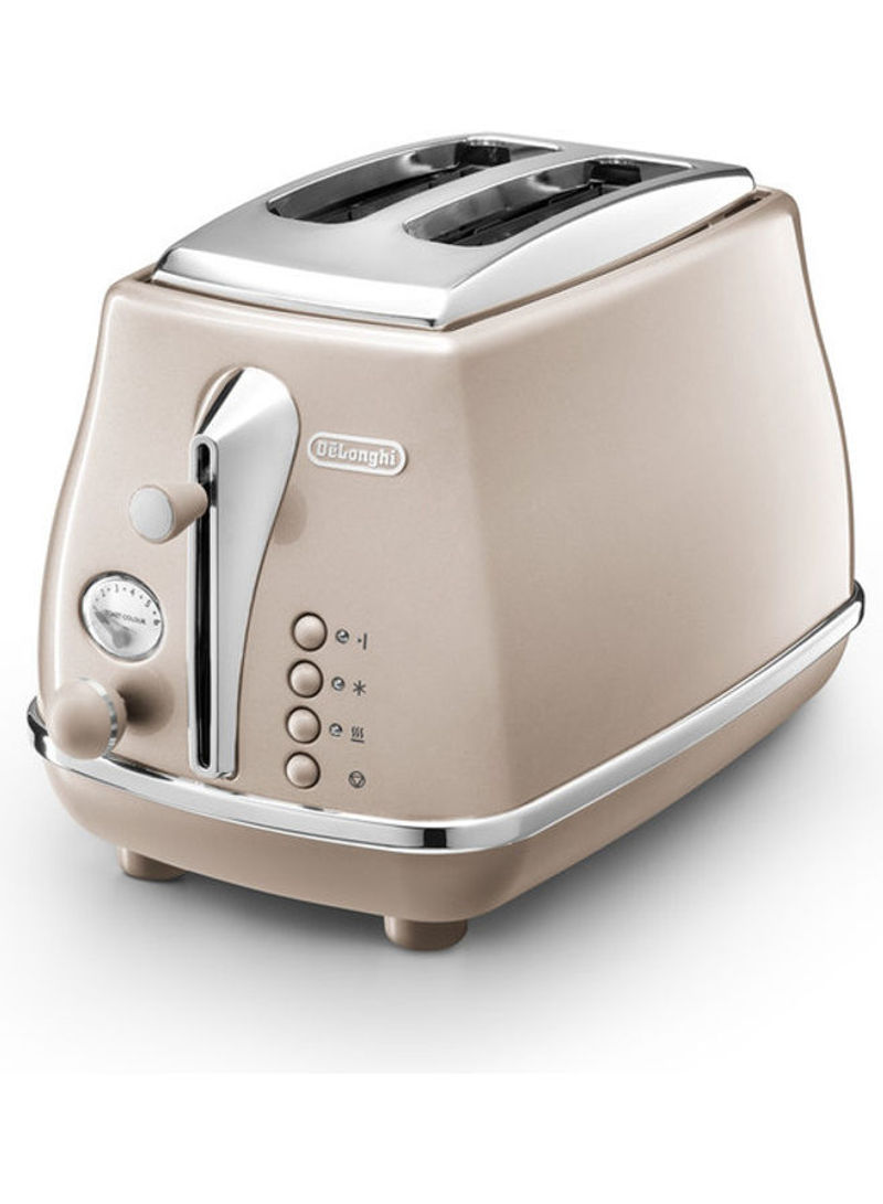 2-slice Icona Metallics Toaster CTOT2003.BG Beige