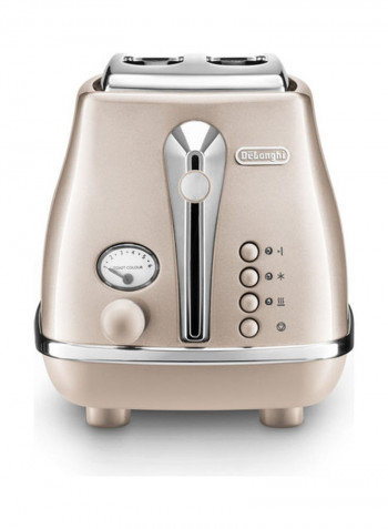 2-slice Icona Metallics Toaster CTOT2003.BG Beige