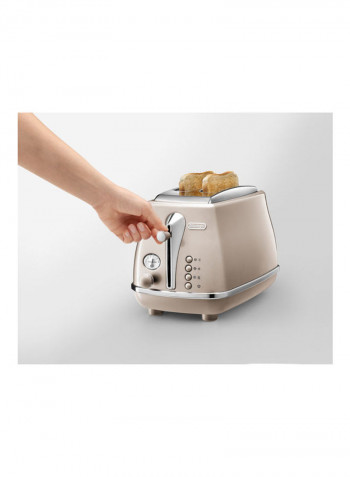 2-slice Icona Metallics Toaster CTOT2003.BG Beige