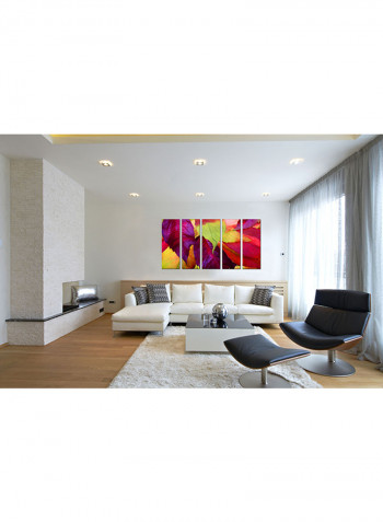 5-Piece Framed Canvas Wall Art Painting Multicolour 63x32inch