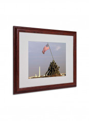 Marine Corps Memorial Canvas Wall Wooden Frame Wall Art Multicolour 16 x 20inch