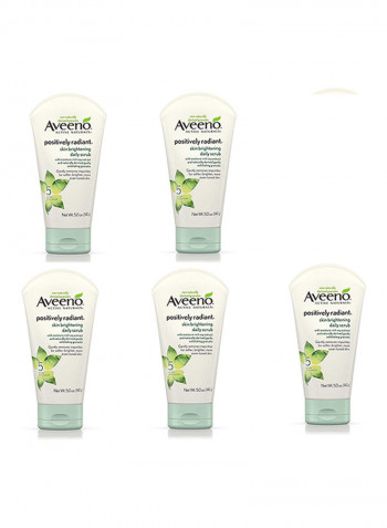 Positively Radiant Skin Brightening Exfoliating Daily Scrub 5 Pack (5 Oz)