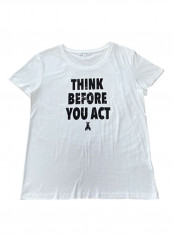 Slogan Printed Casual T-Shirt White/Black reviews Slogan Printed Casual T-Shirt White/Black