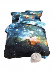 4-Piece Duvet Cover Set Blue/Yellow/Black