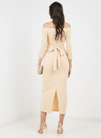 Off Shoulder Dress Cream