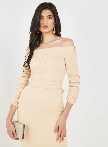 Off Shoulder Dress Cream