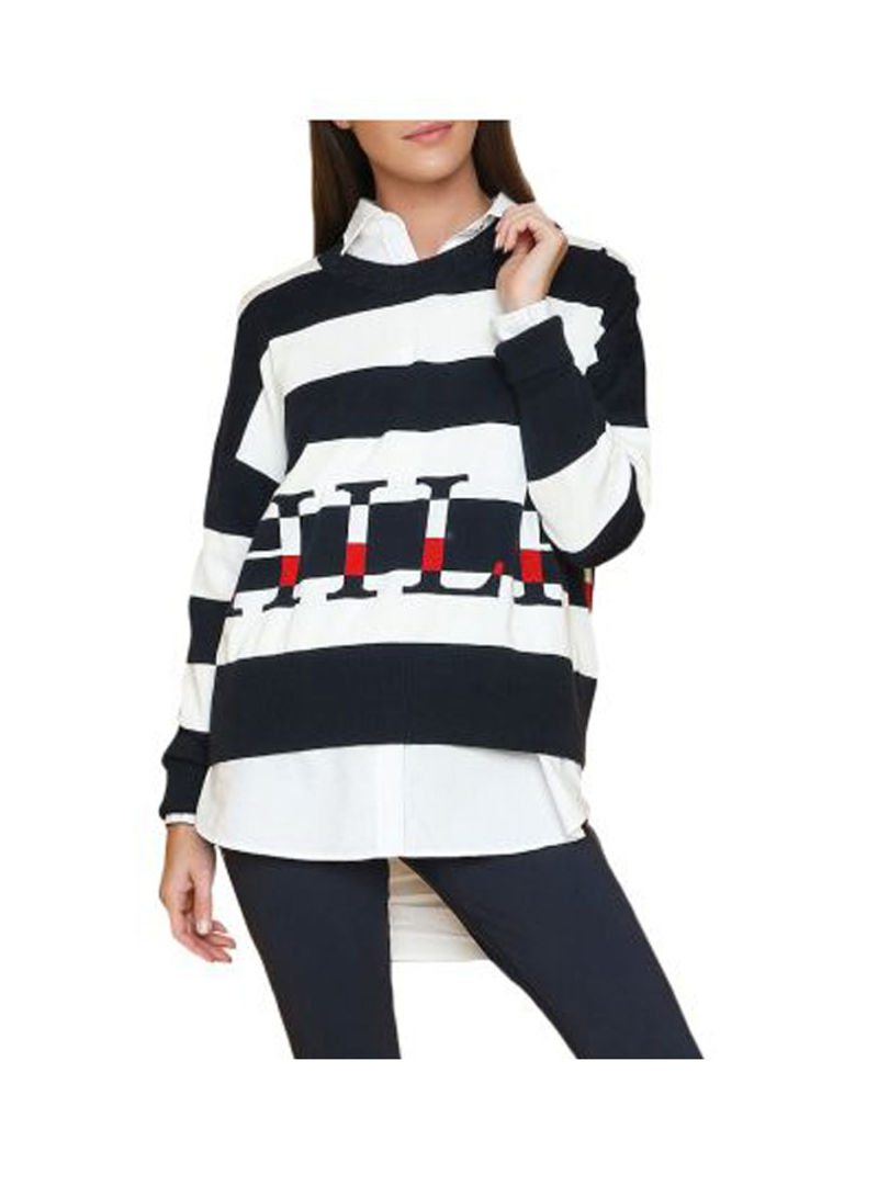 The Essential Graphic Sweater Black/White/Red