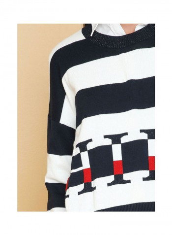 The Essential Graphic Sweater Black/White/Red