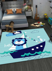 1 Piece Cartoon Bedroom Living Room Carpet Blue 80*180 (W*L)cmcm