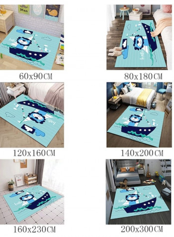 1 Piece Cartoon Bedroom Living Room Carpet Blue 80*180 (W*L)cmcm