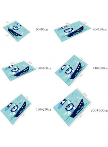 1 Piece Cartoon Bedroom Living Room Carpet Blue 80*180 (W*L)cmcm