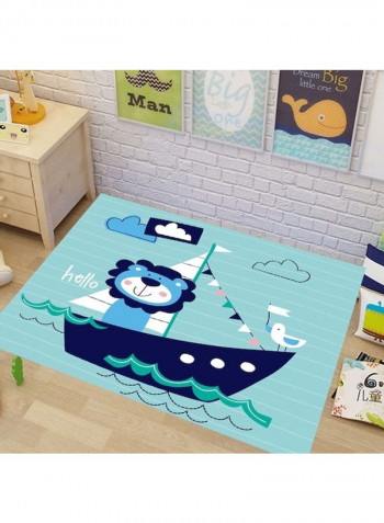 1 Piece Cartoon Bedroom Living Room Carpet Blue 80*180 (W*L)cmcm
