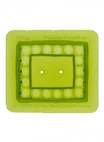 Ritzy Brooch Mold Green 2x2inch