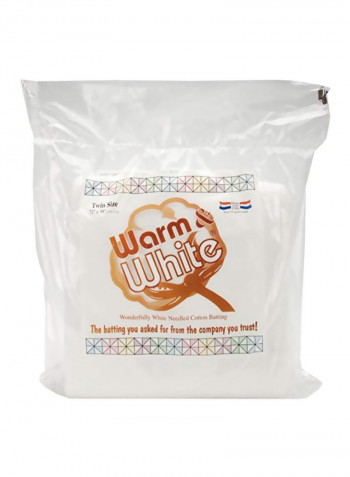 Warm And White Cotton Batting White