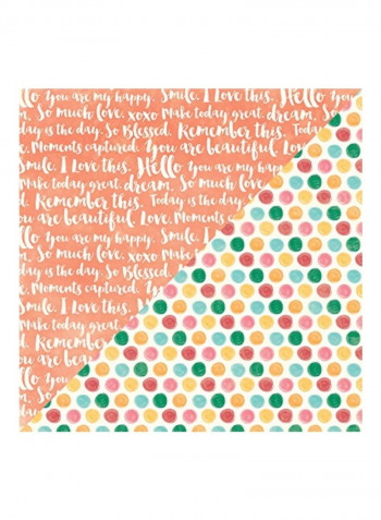 25-Piece Double-Sided Make Magic Cardstock Orange/White/Green