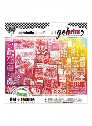 Gel Plate And Rubber Texture Plate Kit Yellow/Red/White