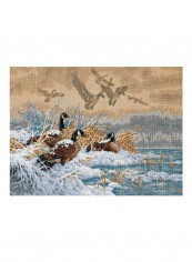 Needlepoint Counted Cross Stitch Kits Beige/White/Blue