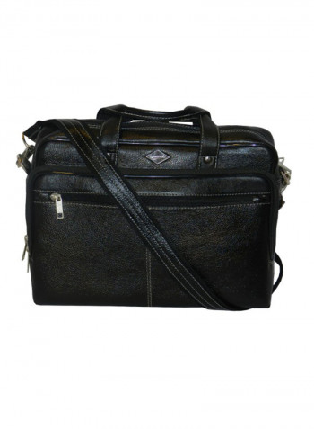 Genuine Leather Designer Office Bag For Travel Black