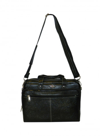 Genuine Leather Designer Office Bag For Travel Black