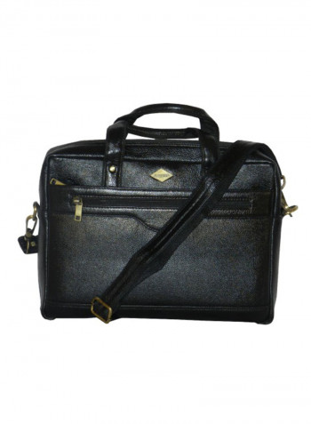 Genuine Leather Designer Office Bag For Travel Black