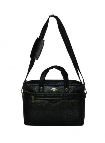 Genuine Leather Designer Office Bag For Travel Black