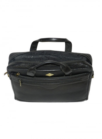 Genuine Leather Designer Office Bag For Travel Black