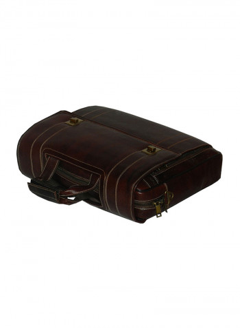 Genuine Leather Designer Office Bag For Travel Brown