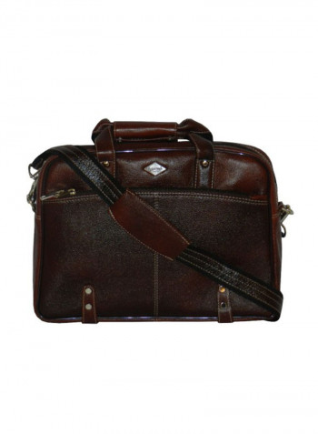 Genuine Leather Designer Office Bag For Travel Brown