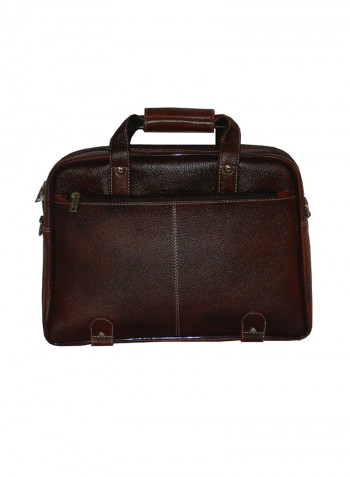 Genuine Leather Designer Office Bag For Travel Brown