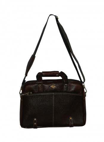 Genuine Leather Designer Office Bag For Travel Brown