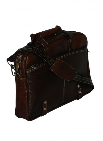 Genuine Leather Designer Office Bag For Travel Brown