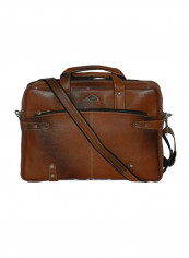 Genuine Leather Designer Office Bag For Travel Tan