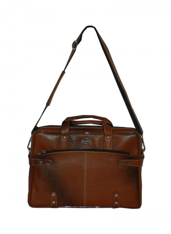 Genuine Leather Designer Office Bag For Travel Tan