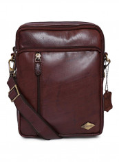 Leather Zipper Closure Crossbody Bag Brown reviews Leather Zipper Closure Crossbody Bag Brown