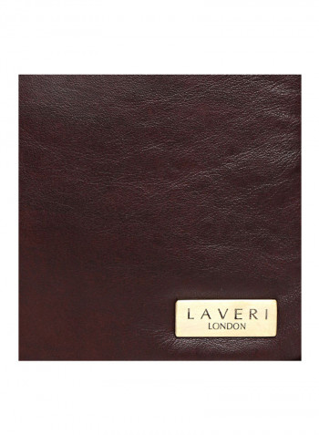 Leather Zipper Crossbody Bag Brown