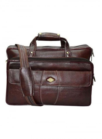 Leather Bag Fits 15.6 Inches Laptop Brown