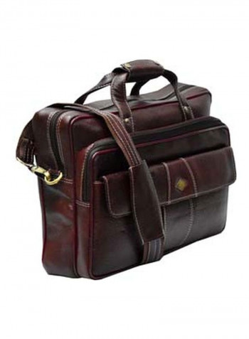 Leather Bag Fits 15.6 Inches Laptop Brown