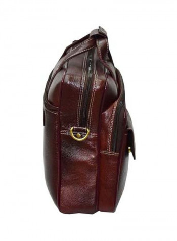 Leather Bag Fits 15.6 Inches Laptop Brown