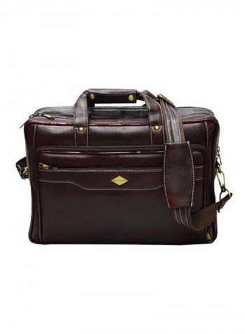 Leather Bag Fits 17.5 Inches Laptop Brown