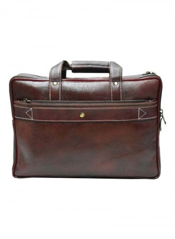 Leather Bag Fits 17.5 Inches Laptop Brown