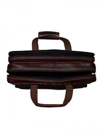 Leather Bag Fits 17.5 Inches Laptop Brown